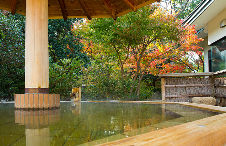 庭園露天風呂「癒しの湯」,源泉かけ流し,湯の山温泉,三重県