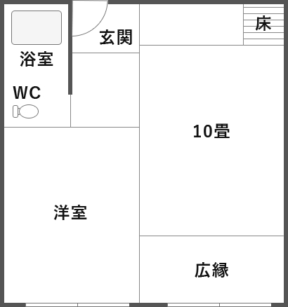 スタンダード和洋室の見取り図